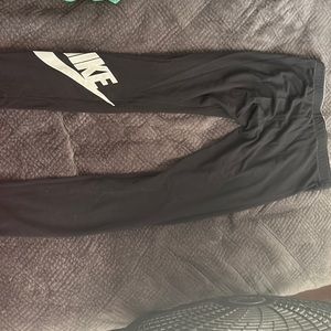 nike leggings black/white medium size